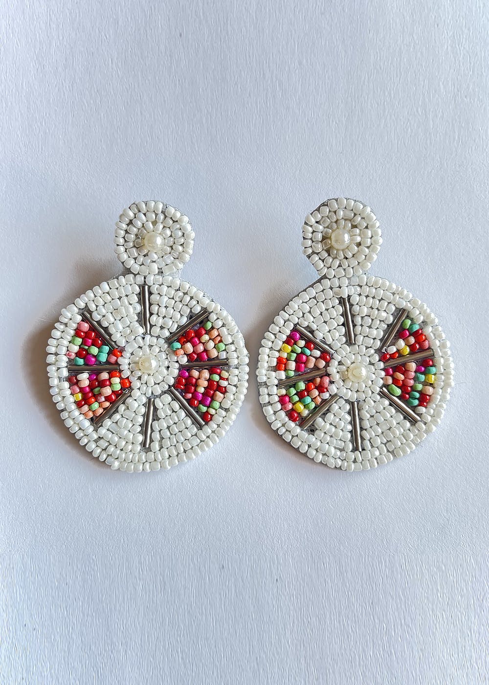 Get White Beaded Drop Earring at ₹ 500 LBB Shop