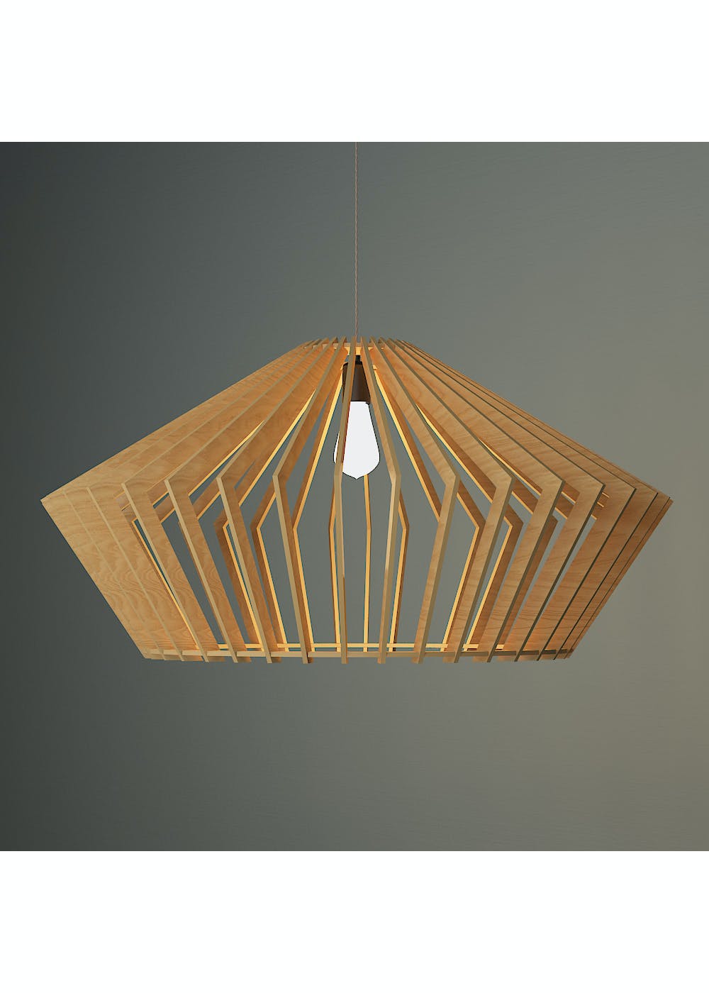 Modern Wooden Pendant Ceiling Lamp