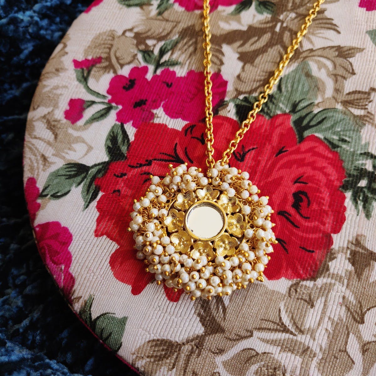 Get GoldPlated Bead Cluster Floral Necklace at ₹ 1000 LBB Shop