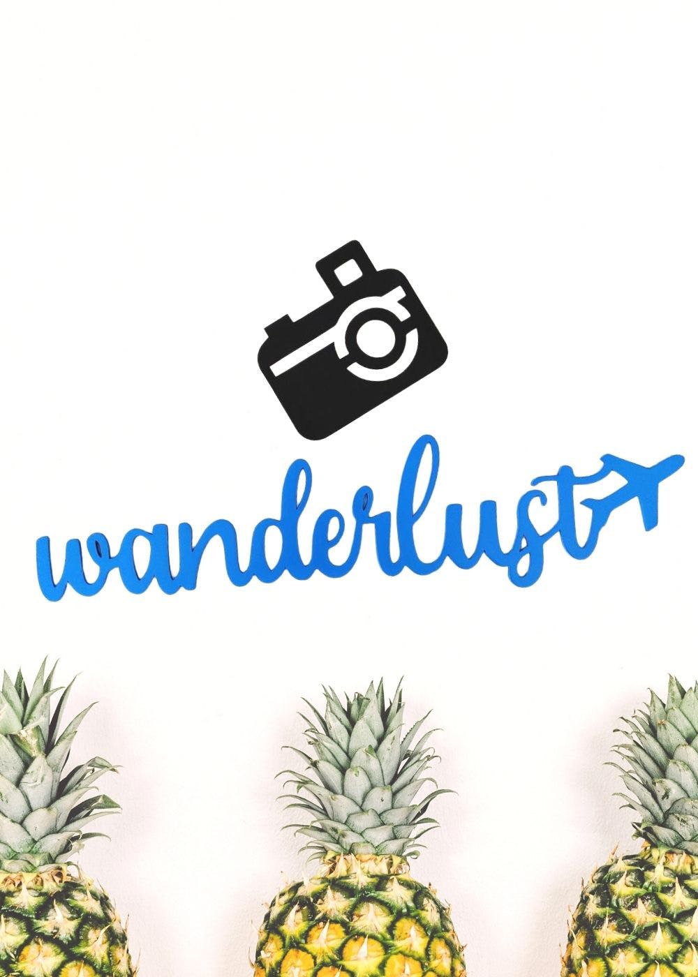 Wooden Wanderlust With A Camera Wall Hanging