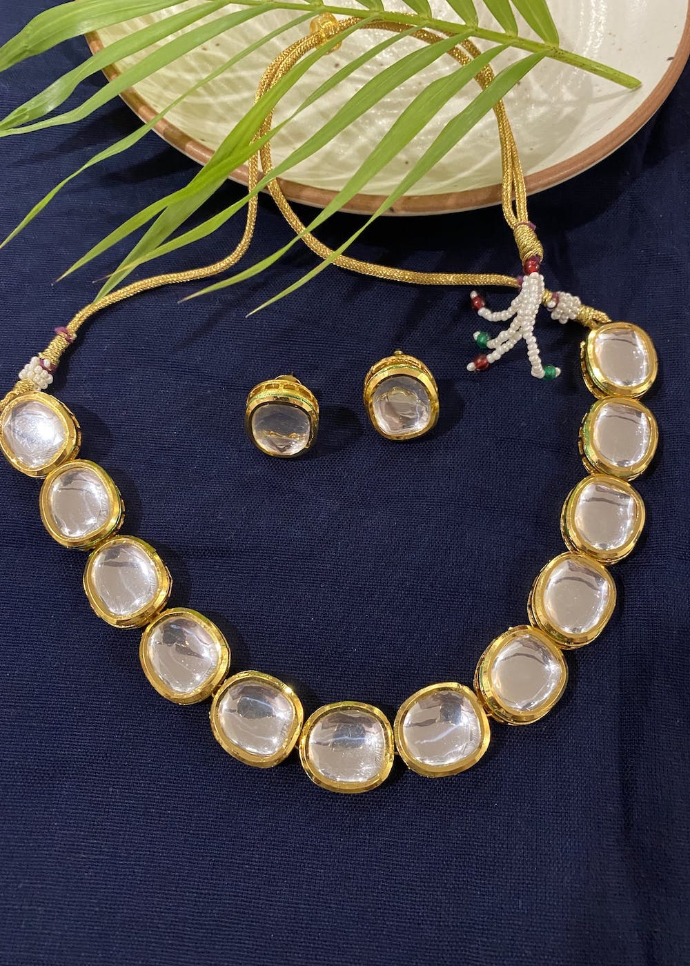 Get Amala Big Polki Choker Set at 