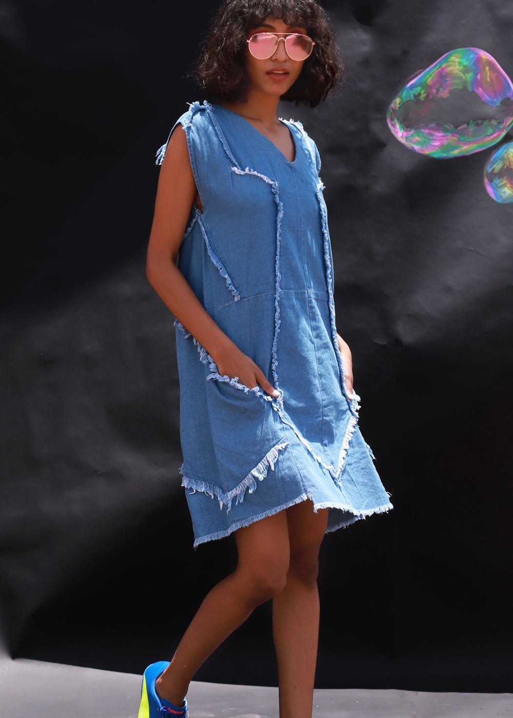 Casual Wear Faded Ladies Denim One Piece Dress, Packaging Type: Packet at  Rs 1000/piece in Nagpur