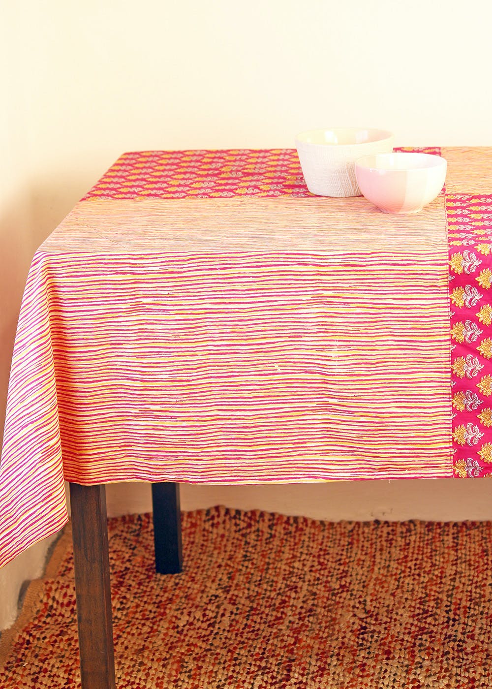 Get Florid Amber Cotton Table Cloth at ₹ 1499 LBB Shop