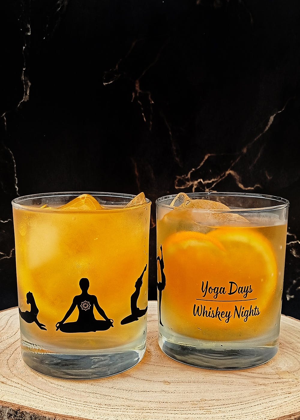 Yoga Lady Whiskey Glass - Set of 2